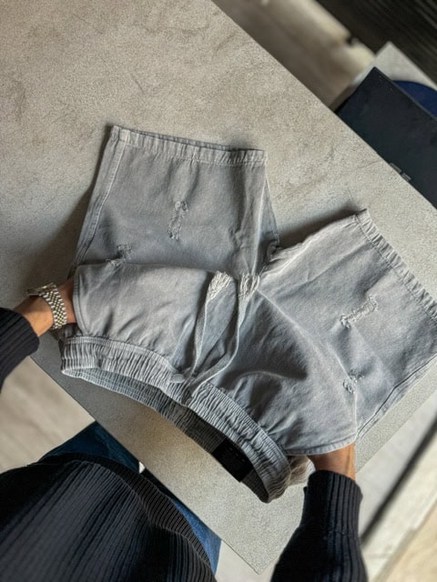 شلوارک کتان زاپدار HS