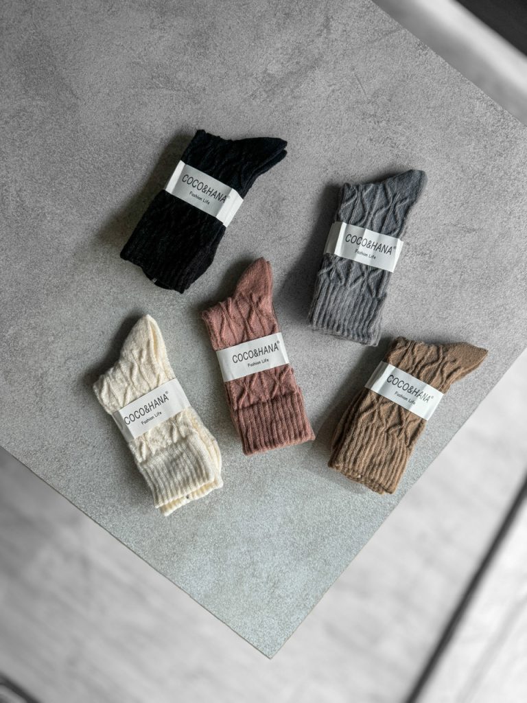 جوراب بافت Coco Hana طرح Rhombus کد 672