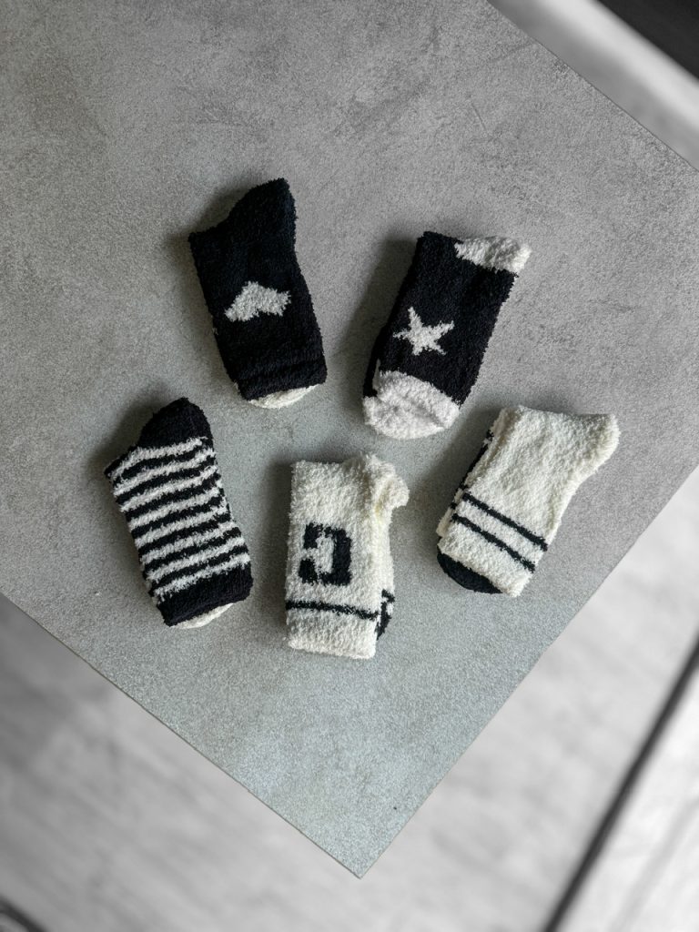 جوراب بوکله Black and White کد 673