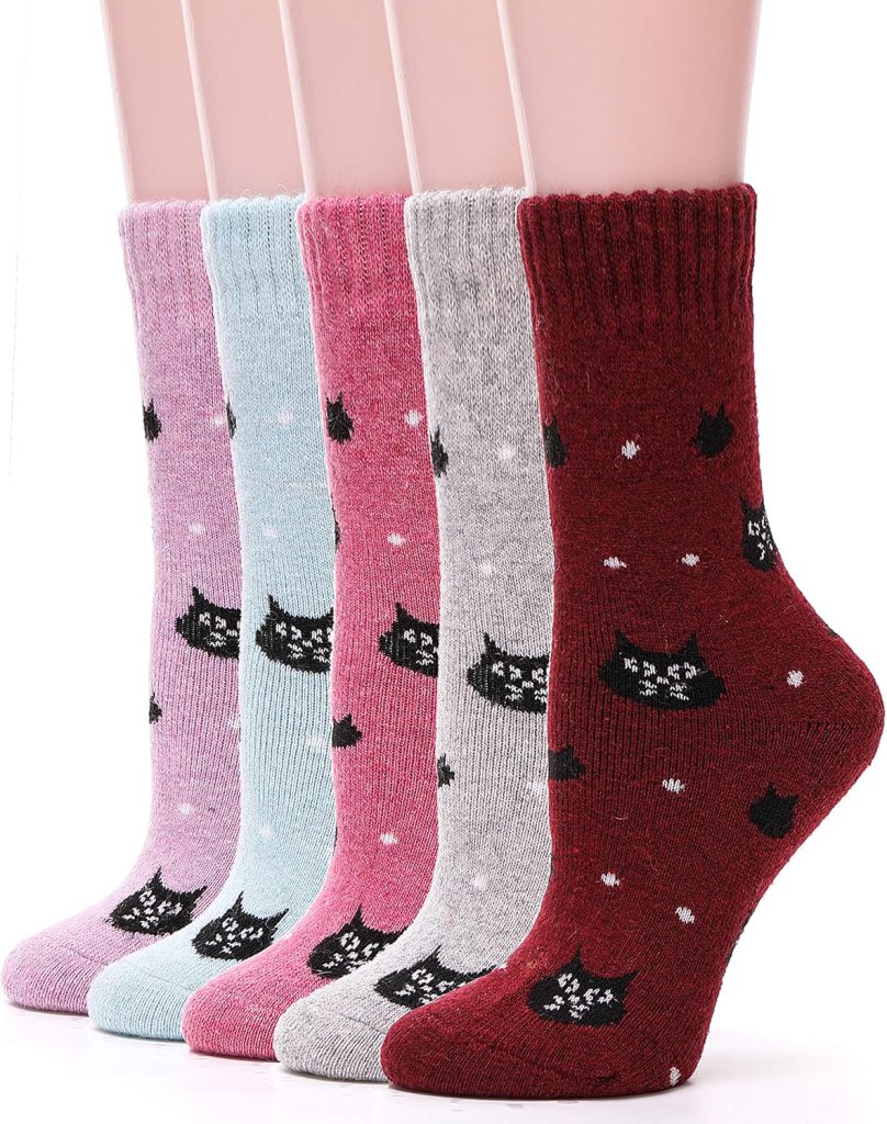 جوراب بافت Coco Hana طرح گربه کد 638