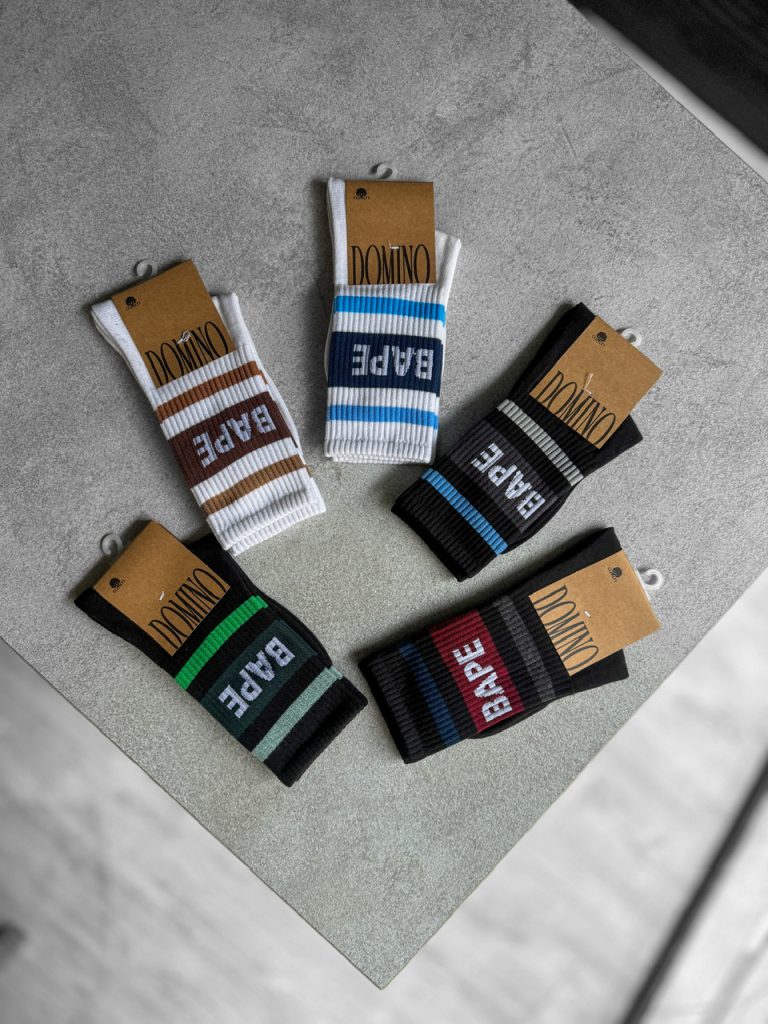 جوراب ساقدار Line BAPE کد 697