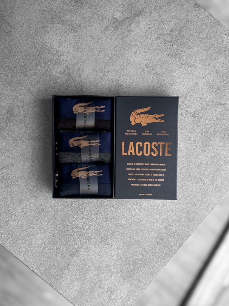 شورت مردانه باکسر لاکوست Lacoste پک سه تایی کد 885